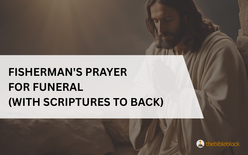 23 Fisherman's Prayer For Funeral with Scriptures to Back